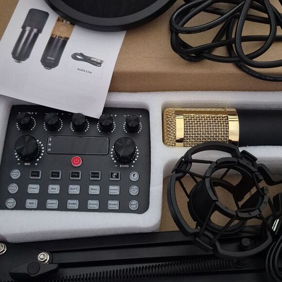 💲2️⃣0️⃣ Bundled ✔️All-In-One Podcast Device Bundle with Gold Microphone - Picture 10 of 13